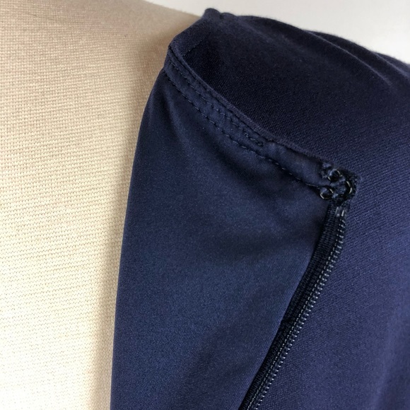 Lark & Ro Blue Faux Wrap Ruffle Dress - Picture 7 of 12